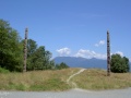 In back of the Archeology Museum, a couple of totems