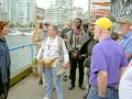 Granville Isle dock: Steph, Marty, Mara, Ned, Leroy, Sim, Robert, Arnold