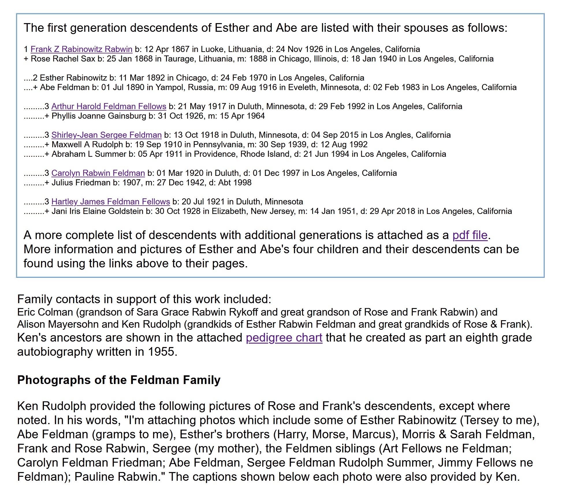 more family tree