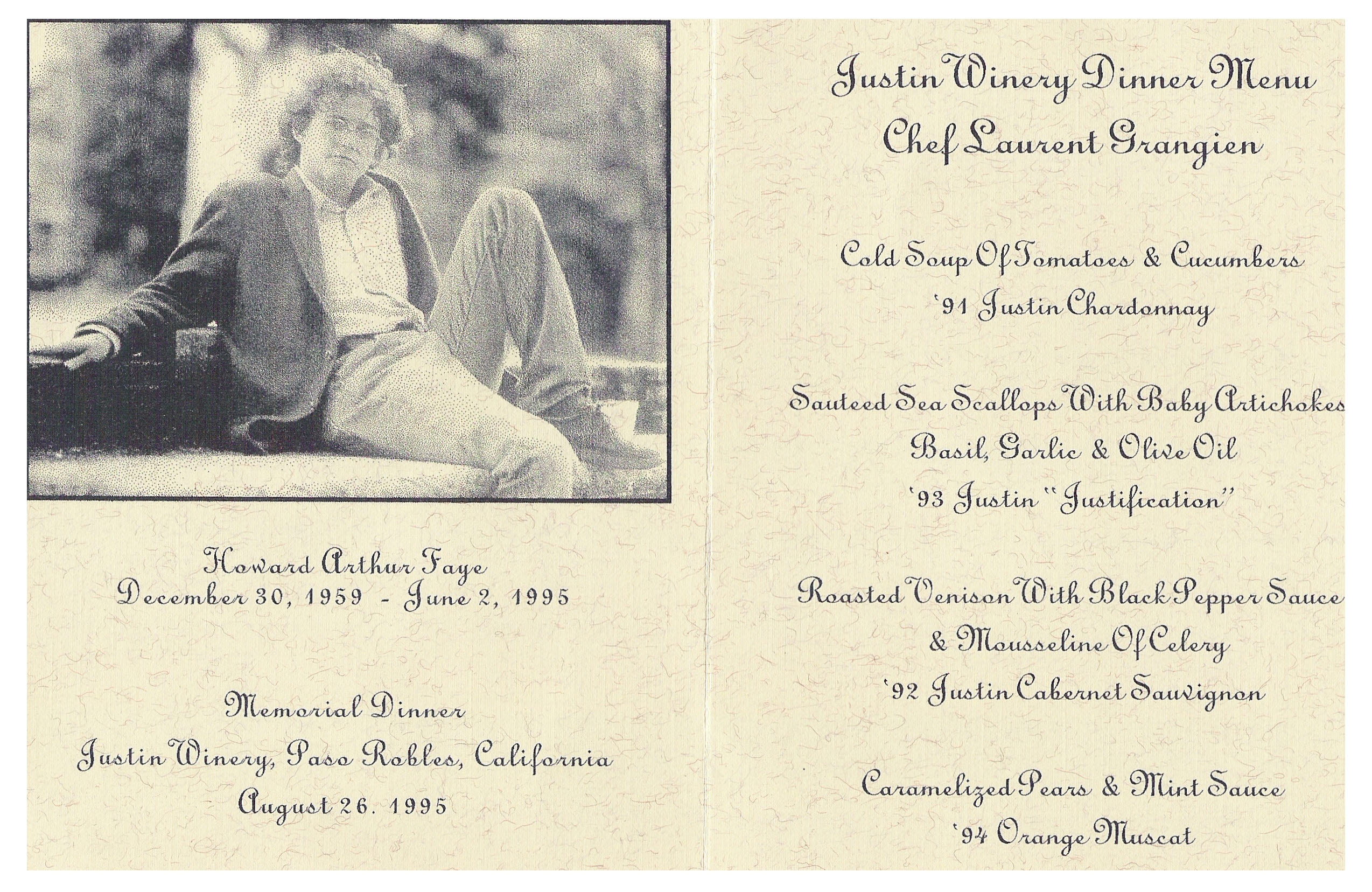 Justin menu