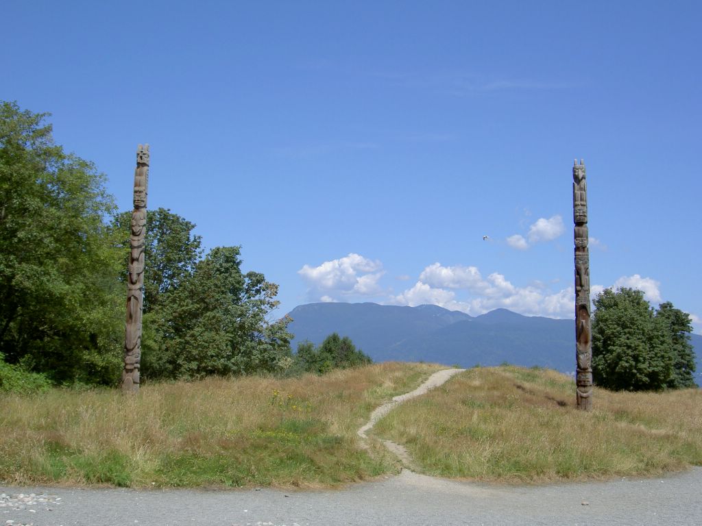 In back of the Archeology Museum, a couple of totems
