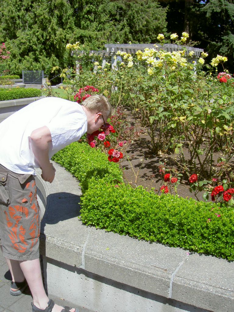Lars stops to smell the roses